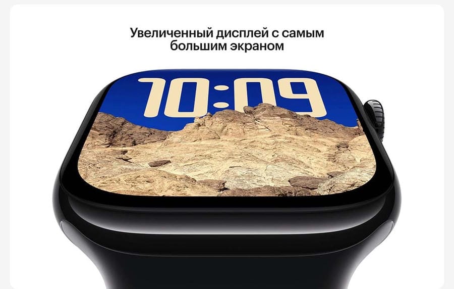 Apple Watch Series 10, 42 мм корпус из алюминия цвета «Jet Black», ремешок Sport Band размера M/L цвета «Black»