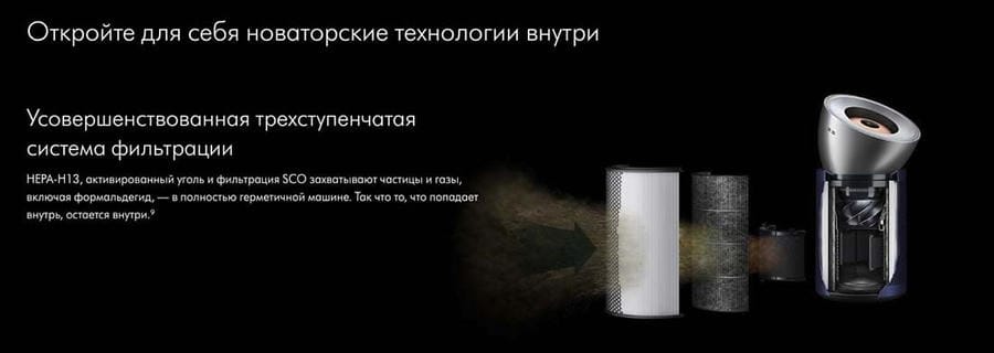 Очиститель Dyson Purifier Big+Quiet Formaldehyde BP04 Prussian Blue/Gold, синий-золотой