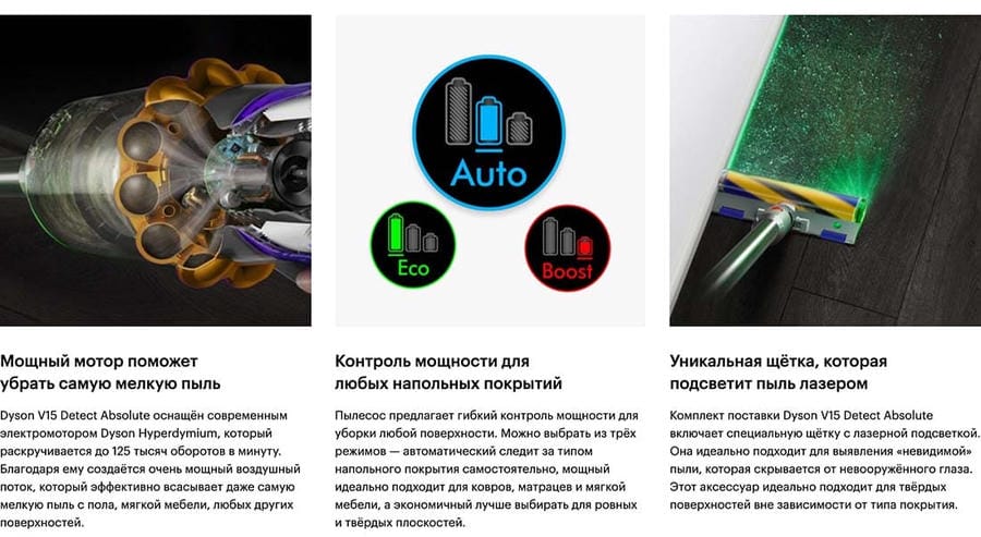Пылесос Dyson V15 Detect Absolute (SV47) Серый